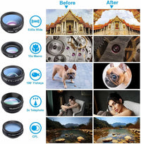 Buy Smartphone Macro Lens Wide Angle CPL Filter Camera Telescope For iPhone & Samsung Phones - 10in1 Phone Lens Kit at Caseles-10 in 1 Lens kit, 