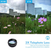 Buy Smartphone Macro Lens Wide Angle CPL Filter Camera Telescope For iPhone & Samsung Phones - 10in1 Phone Lens Kit at Caseles-10 in 1 Lens kit, 