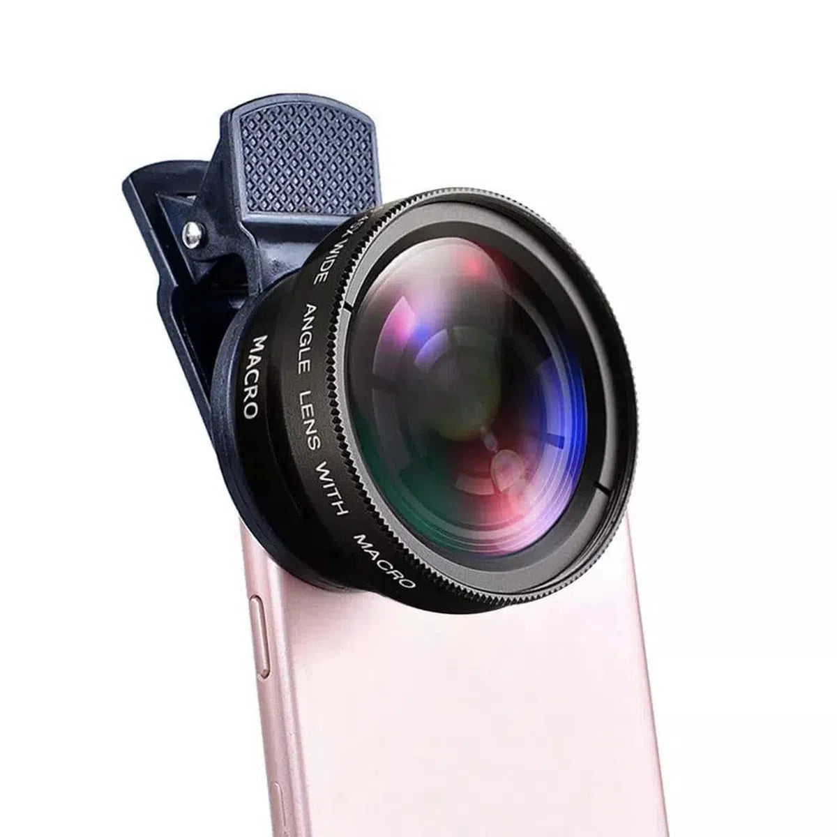 Buy 2in1 37mm Mobile Phone Lens 0.45x 49uv Super Wide-Angle + Macro HD Lens - 2in1 Macro HD Cam Lens at Caseles-Black, 