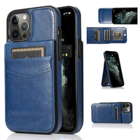 Buy Classic 5-6 Card Slots Wallet Phone Case, Premium Leather, Credit Card Holder, Flip, Kickstand Shockproof Case,Asher at Caseles-iPhone 16 Pro Max, Asher-Blue