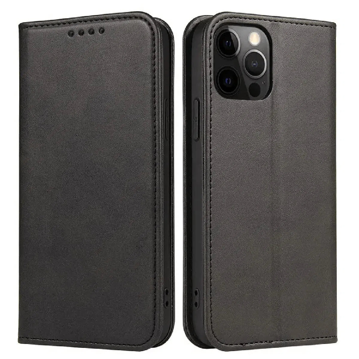 Buy Magnetic Folio Wallet Phone Case, Premium Leather, Credit Card Holder, Magnetic Closure, Flip Kickstand Shockproof Case, Barnaby at Caseles-iPhone 16 Pro Max, Barnaby-Brown