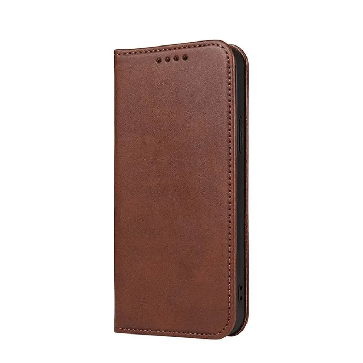 Buy Magnetic Folio Wallet Phone Case, Premium Leather, Credit Card Holder, Magnetic Closure, Flip Kickstand Shockproof Case, Barnaby at Caseles-iPhone 16 Pro Max, Barnaby-Brown