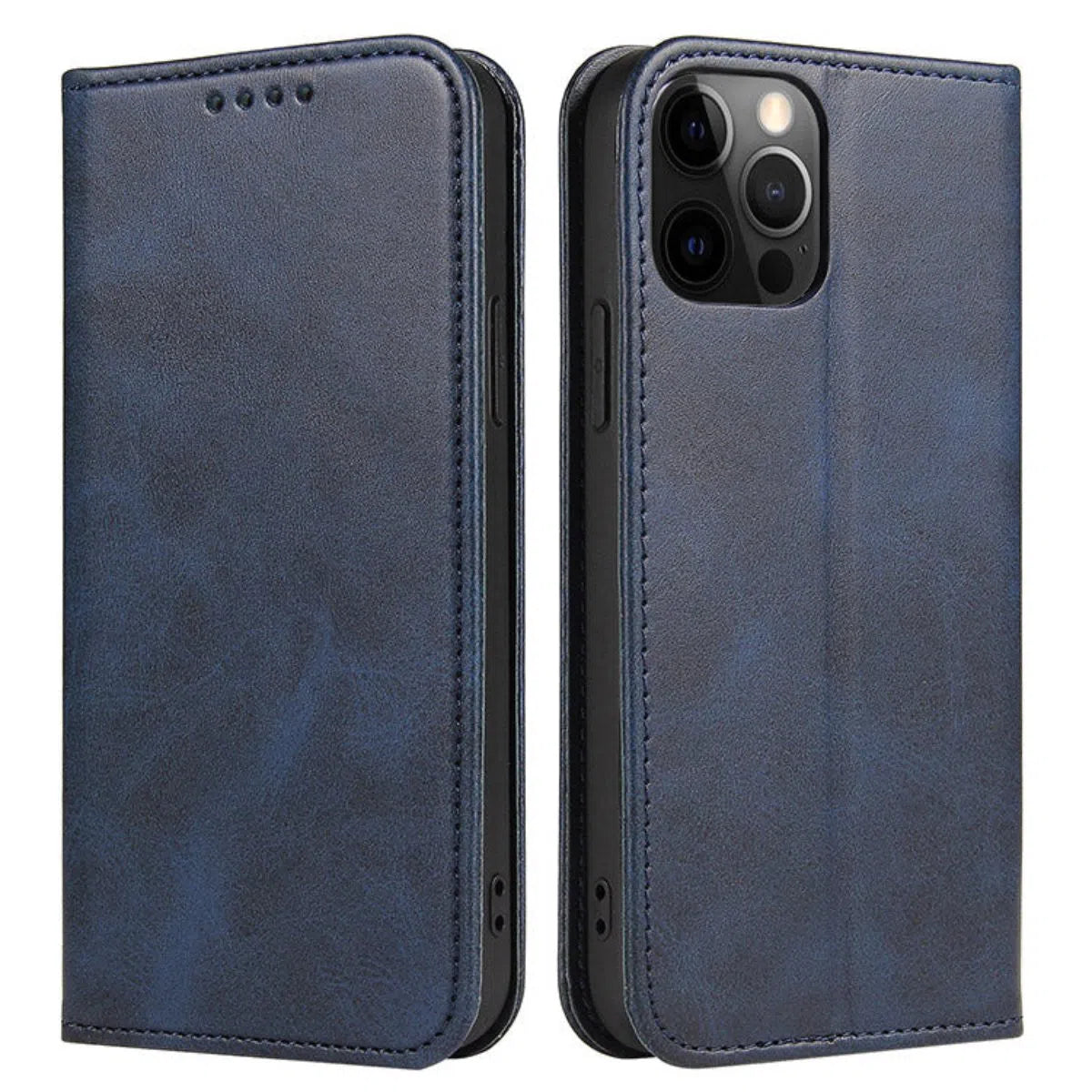 Buy Magnetic Folio Wallet Phone Case, Premium Leather, Credit Card Holder, Magnetic Closure, Flip Kickstand Shockproof Case,Barnett at Caseles-iPhone 16 Pro Max, Barnett-Blue