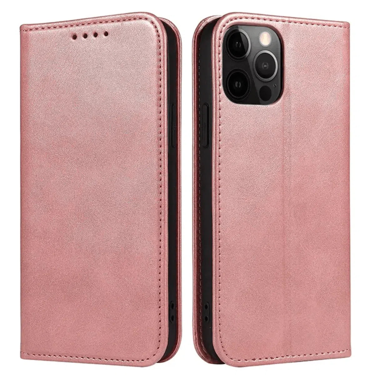 Buy Magnetic Folio Wallet Phone Case, Premium Leather, Credit Card Holder, Magnetic Closure, Flip Kickstand Shockproof Case,Barnett at Caseles-iPhone 16 Pro Max, Barnett-Pink