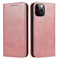 Buy Magnetic Folio Wallet Phone Case, Premium Leather, Credit Card Holder, Magnetic Closure, Flip Kickstand Shockproof Case,Barnett at Caseles-iPhone 16 Pro Max, Barnett-Pink