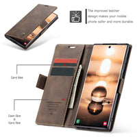 Buy Magnetic Flip Leather Card Wallet Phone Case Cover for iPhone, Benjamin at Caseles-iPhone 16 Pro Max, BJM-Coffee