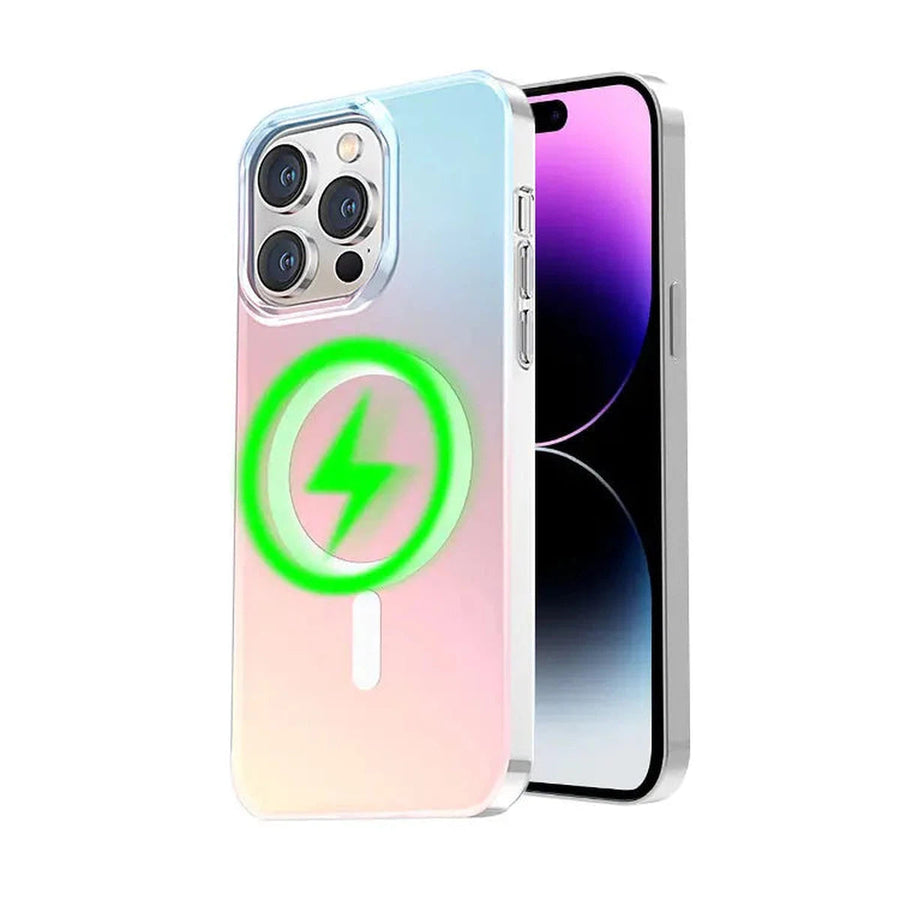 Buy Slim Magnetic Phone Case, Compatible with MagSafe, Iridescent Gradient Matte Shockproof Protective Cover,CAMILA at Caseles-iPhone 16 Pro Max, 