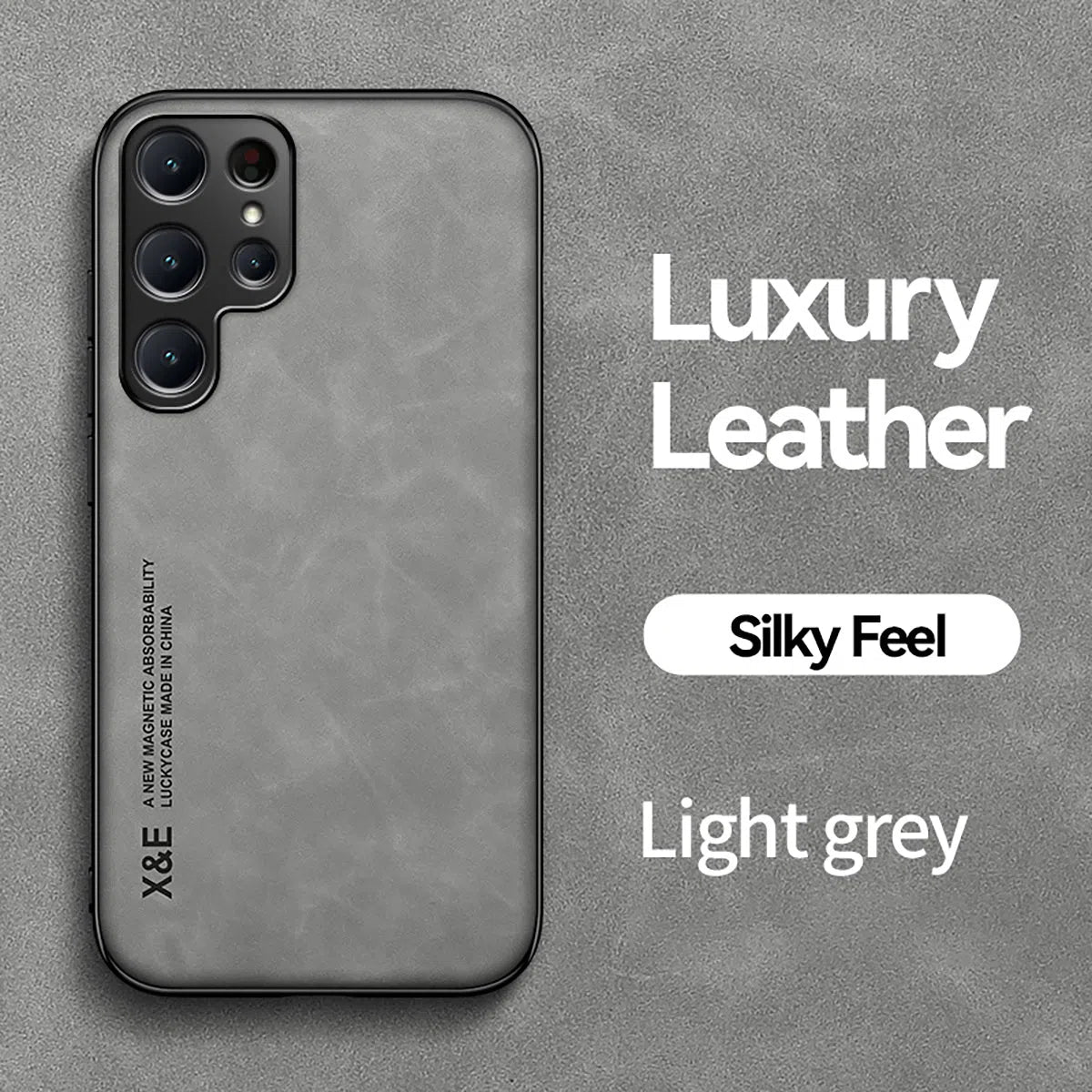 Buy Camera & Screen Protection, Shockproof Drop Protection, Precise Cutouts, Stylish Leather Case for Samsung - CARTER at Caseles-Samsung Galaxy S25 Ultra, Carter-LightGrey