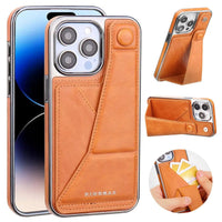 Buy Malcolm - Caseles Full Coverage Protection, Leather Phone case, Phone Stander, Card Holder Wallet Case - at Caseles-iPhone 16 Pro Max, Charles-Brown