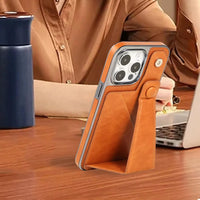 Buy Malcolm - Caseles Full Coverage Protection, Leather Phone case, Phone Stander, Card Holder Wallet Case - at Caseles-iPhone 16 Pro Max, Charles-Coffee