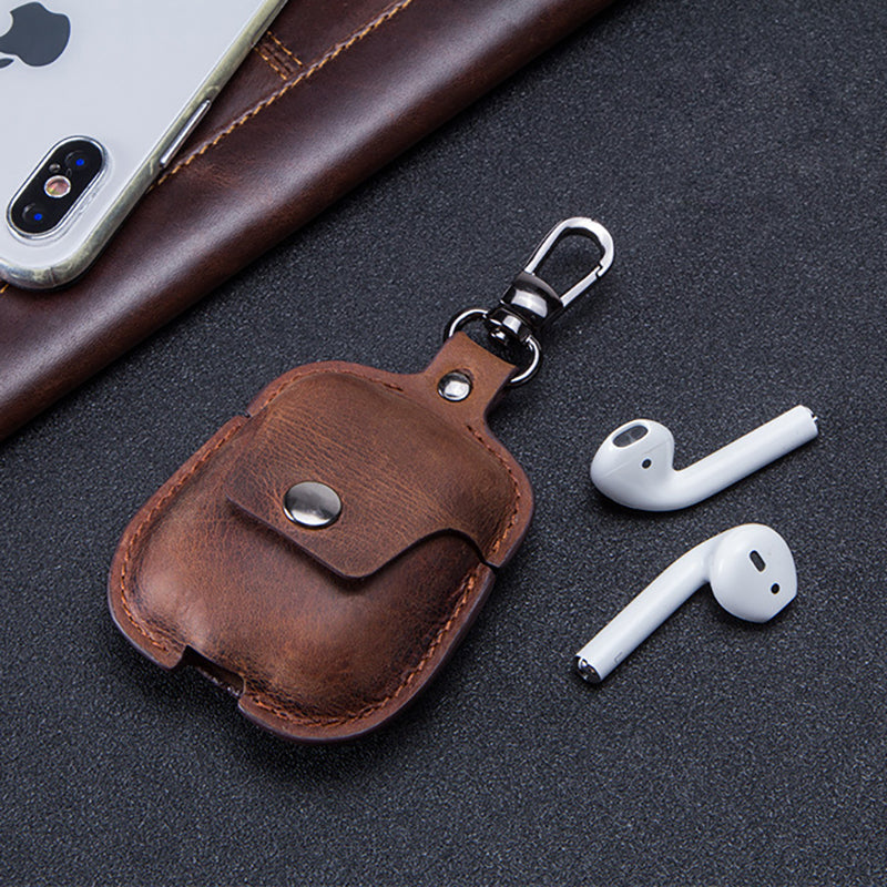 LEATHER CASE FOR AIRPODS 1/2 GEN