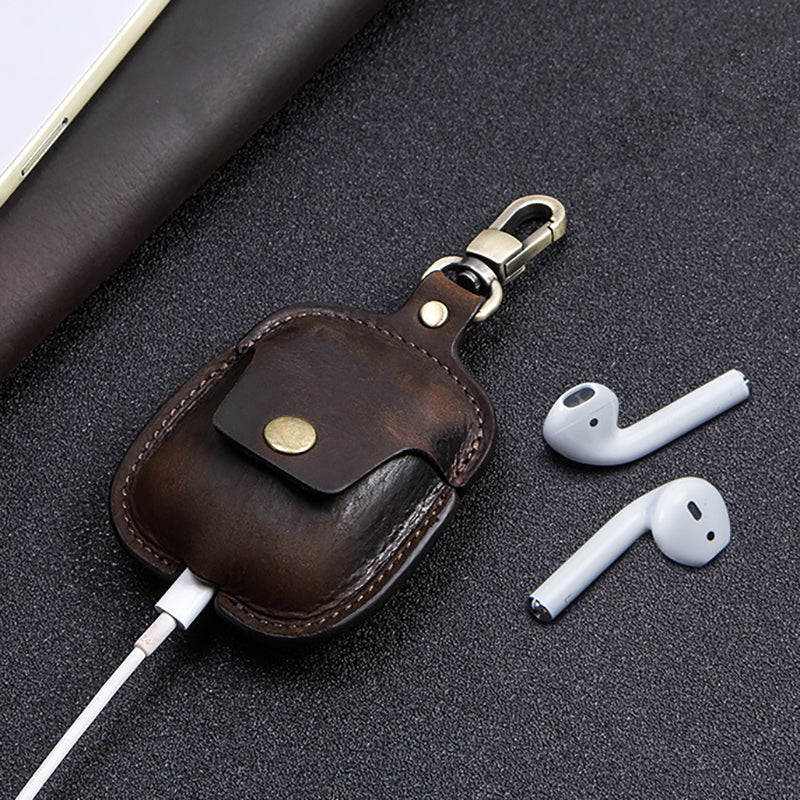 LEATHER CASE FOR AIRPODS 1/2 GEN