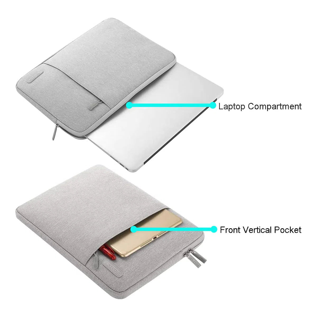 Buy CASELES Laptop Sleeve, 13-18.5 Inch, Compatible with MacBook, HP, Dell, ASUS, Lenovo, Vertical Polyester Bag with Pocket - LAPTOP SLEEVE at Caseles-13 inch, 