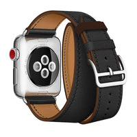 Buy Classic Genuine Leather for Apple Watch, Compatible with iWatch band Series 10/9/8/7/6/5/4/3/2/1/Ultra/SE, Men and Women at Caseles-38mm/40mm/41mm/42mm-Series10, Band01-Black