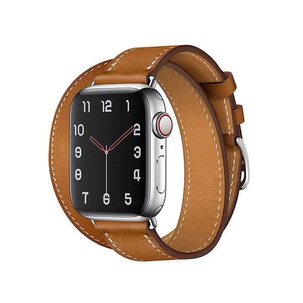 Buy Classic Genuine Leather for Apple Watch, Compatible with iWatch band Series 10/9/8/7/6/5/4/3/2/1/Ultra/SE, Men and Women at Caseles-38mm/40mm/41mm/42mm-Series10, Band01-Brown