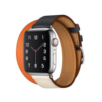 Buy Classic Genuine Leather for Apple Watch, Compatible with iWatch band Series 10/9/8/7/6/5/4/3/2/1/Ultra/SE, Men and Women-38mm/40mm/41mm/42mm-Series10, Band02-Orange