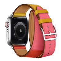 Buy Classic Genuine Leather for Apple Watch, Compatible with iWatch band Series 10/9/8/7/6/5/4/3/2/1/Ultra/SE, Men and Women-38mm/40mm/41mm/42mm-Series10, Band02-Pink