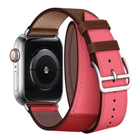 Buy Classic Genuine Leather for Apple Watch, Compatible with iWatch band Series 10/9/8/7/6/5/4/3/2/1/Ultra/SE, Men and Women-38mm/40mm/41mm/42mm-Series10, Band02-Pink