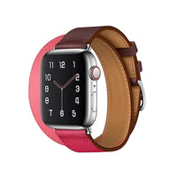 Buy Classic Genuine Leather for Apple Watch, Compatible with iWatch band Series 10/9/8/7/6/5/4/3/2/1/Ultra/SE, Men and Women-38mm/40mm/41mm/42mm-Series10, Band02-Red