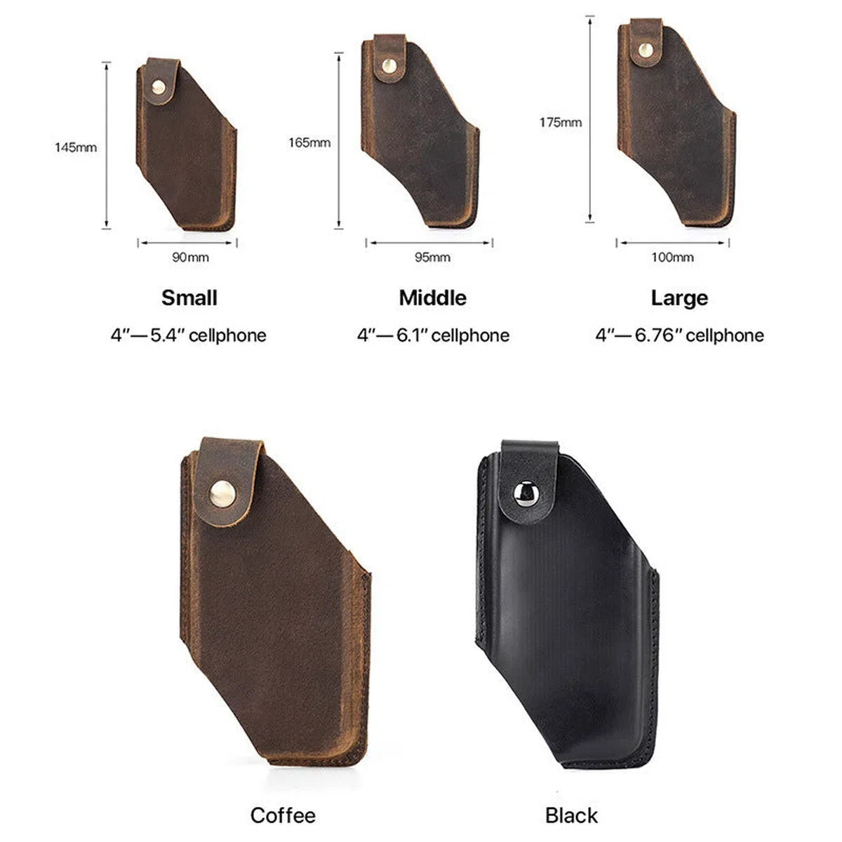 Buy iPhone 16/15/14/13 All Series genuine leather mobile phone case waist large screen mobile phone protective case at Caseles-6.1 Inch, 