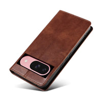 Buy Magnetic Folio Wallet Phone Case, Premium Leather, Credit Card Holder, Magnetic Closure, Flip Kickstand Shockproof Case,Barnett at Caseles-Google Pixel 9 Pro XL, Barnett-Brown