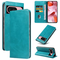 Buy Magnetic Folio Wallet Phone Case, Premium Leather, Credit Card Holder, Magnetic Closure, Flip Kickstand Shockproof Case,Barnett at Caseles-Google Pixel 9 Pro XL, Green