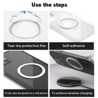 Buy Universal Stainless Steel Magnetic Ring Plate for MagSafe Charger & Car Phone Holder - MagSafe Ring 5 Pack at Caseles-Mag-Plateado, 