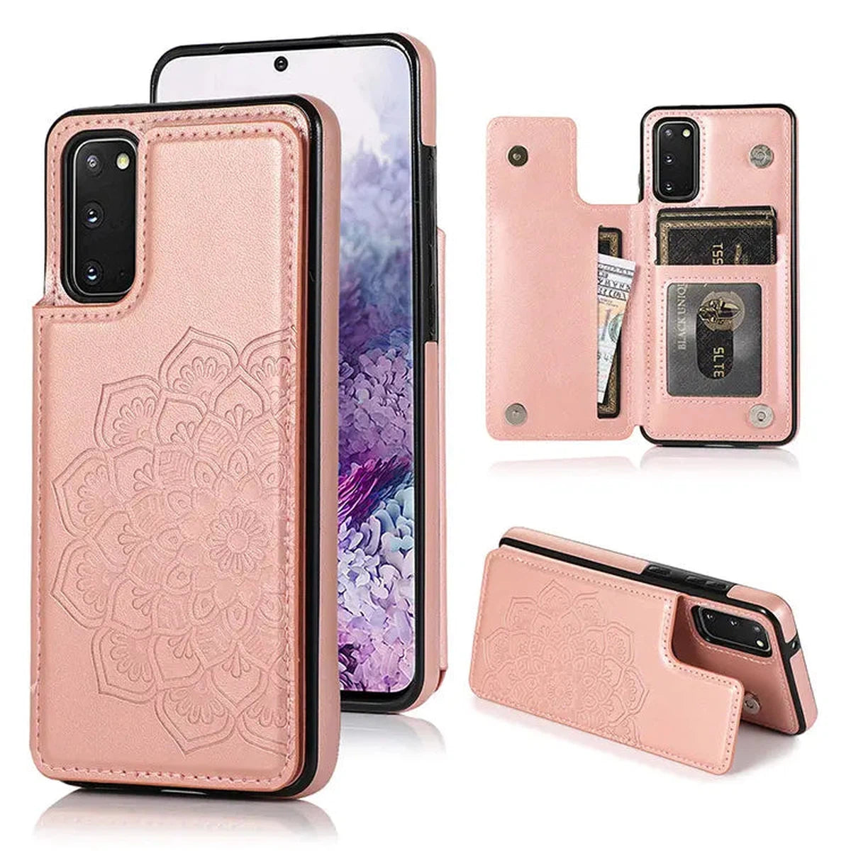 Buy Classic Wallet Phone Case, Credit Card Holder, Leather, Double Magnetic Buttons, Shockproof Case,Melanie at Caseles-Samsung Galaxy S25 Ultra, Melanie-Pink