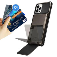 Buy Flip Hidden Pocket Wallet Phone Case, Card Slot Credit Card Holder Dual Layer Hybrid TPU Bumper Armor Protective Hard Shell Back Cover,Noel at Caseles-iPhone 16 Pro Max, Grey