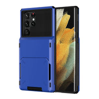 Buy Flip Hidden Pocket Wallet Phone Case, Card Slot Credit Card Holder Dual Layer Hybrid TPU Bumper Armor Protective Hard Shell Back Cover,Noel at Caseles-Samsung Galaxy S24 Ultra, Blue