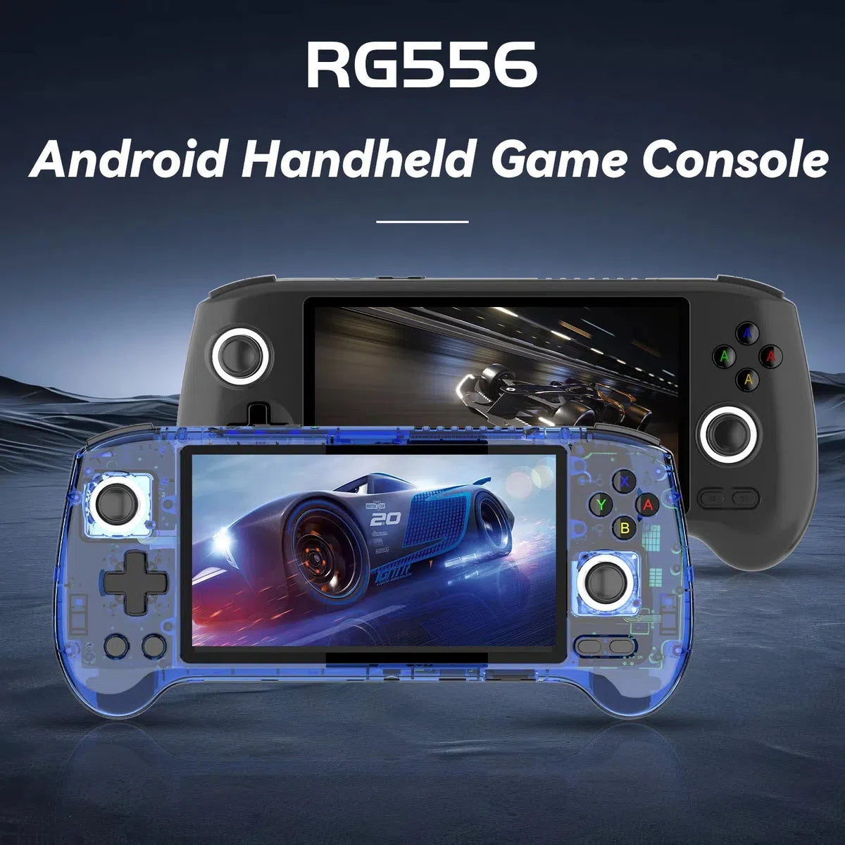 Buy RG556 Handheld Game Console, 5.48" AMOLED Display, Android 13, Hall Trigger, Retro Gaming - Portable Retro Gaming Console RG556 Support PS2 and Wii Games at Caseles-128GB ( 10000 + Games ), Gc-Black