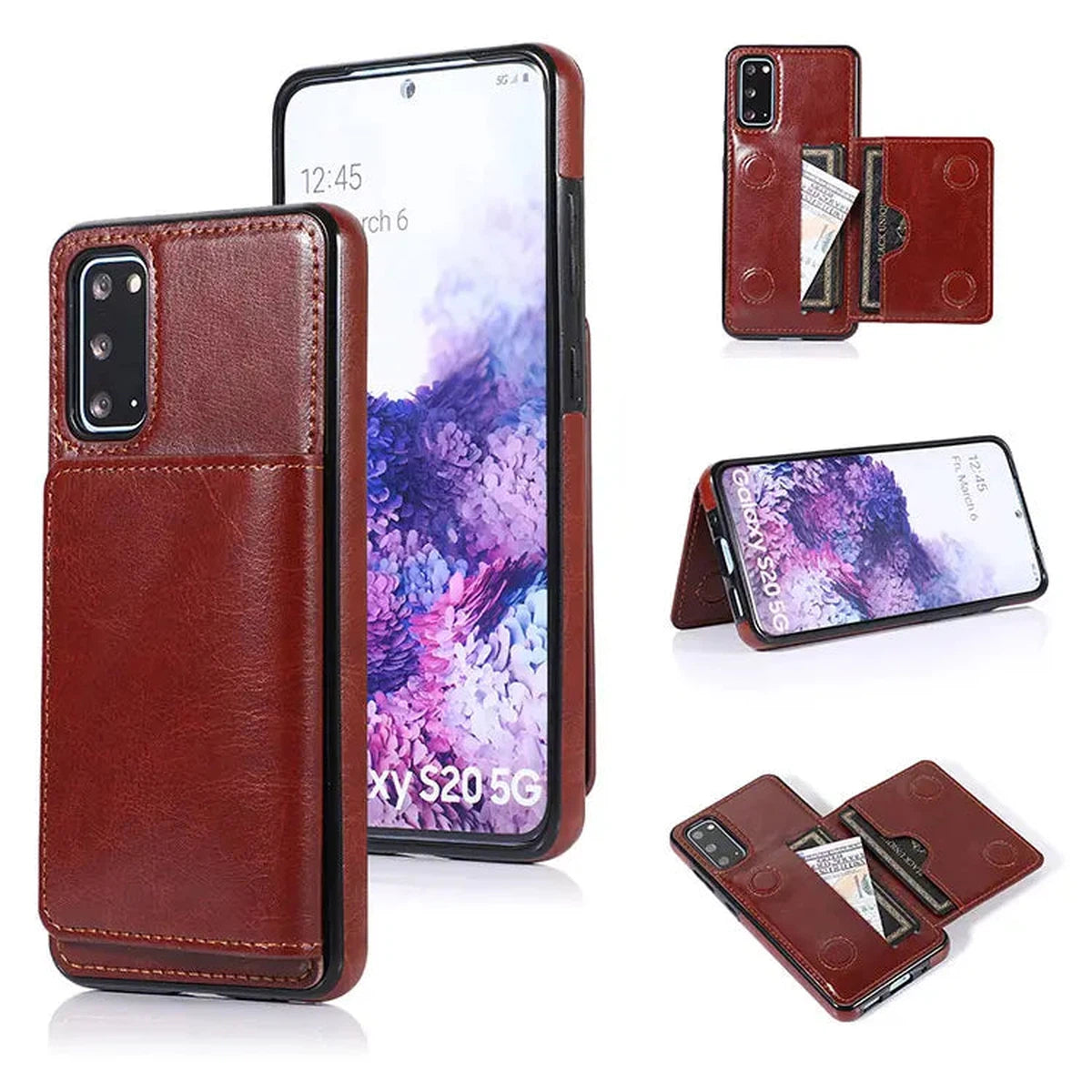 Buy Classic Magnetic Wallet Phone Case, Credit Card Holder, Dual Layer, Lightweight, Slim Leather, Magnetic Protective Case - RAYNA at Caseles-Samsung Galaxy S25 Ultra, Rayna-Burgundy