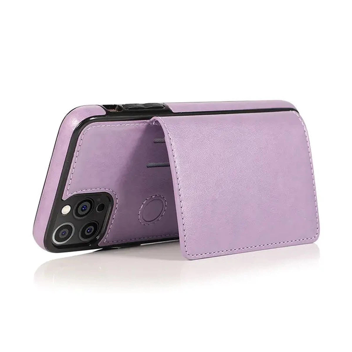 Buy Classic Magnetic Wallet Phone Case, Credit Card Holder, Dual Layer, Lightweight, Slim Leather, Magnetic Protective Case - RAYNE at Caseles-iPhone 16 Pro Max, Rayne-Purple