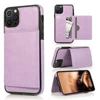 Buy Classic Magnetic Wallet Phone Case, Credit Card Holder, Dual Layer, Lightweight, Slim Leather, Magnetic Protective Case - RAYNE at Caseles-iPhone 16 Pro Max, Rayne-Purple