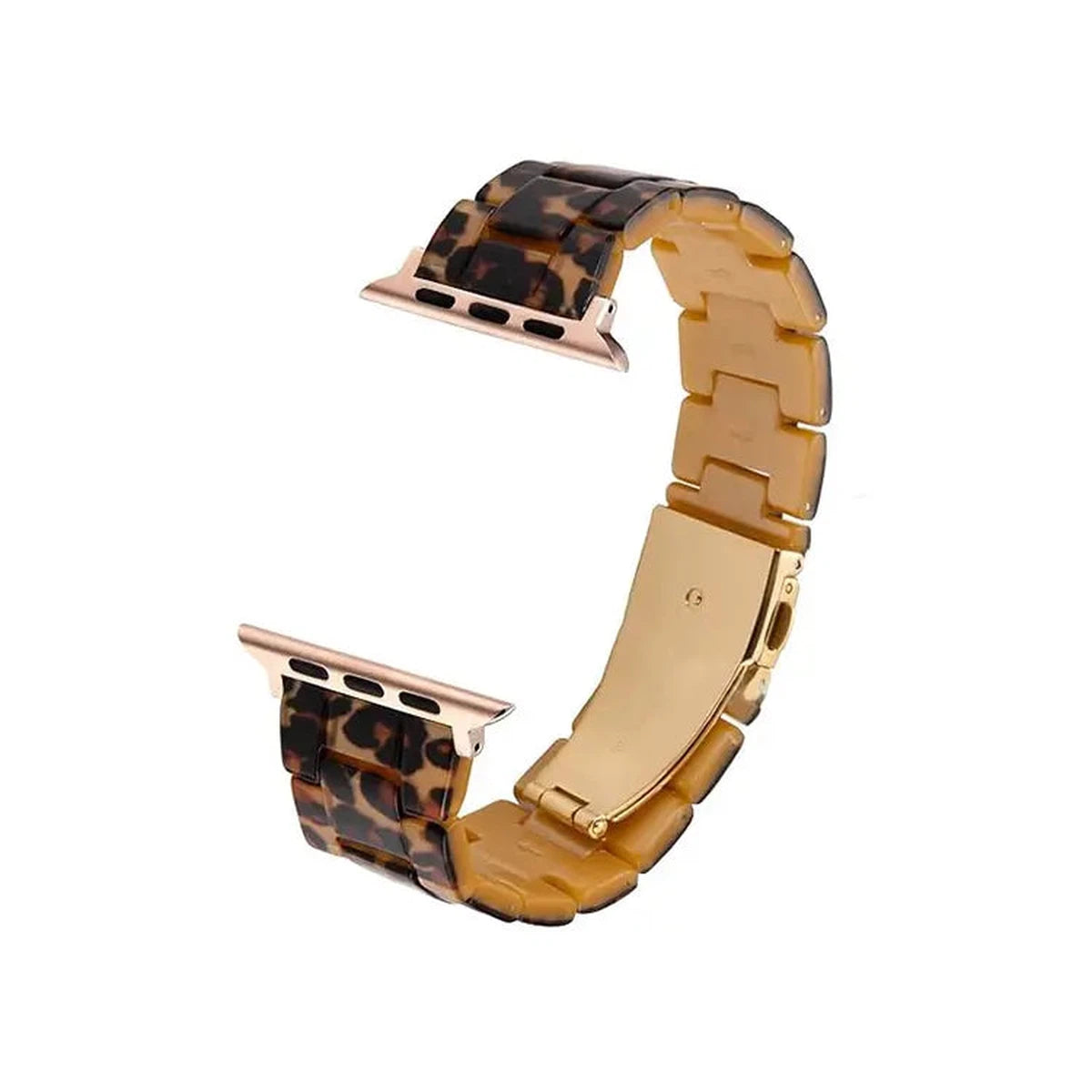 Buy Fashion Resin Strap For Apple Watch, Compatible with iWatch SE/SE2, Series 9/8/7/6/5/4/3/2/1, Ultra/Ultra2/Sport Edition, Men and Women - RESIN BAND at Caseles-38mm/40mm/41mm, Tortoiseshell