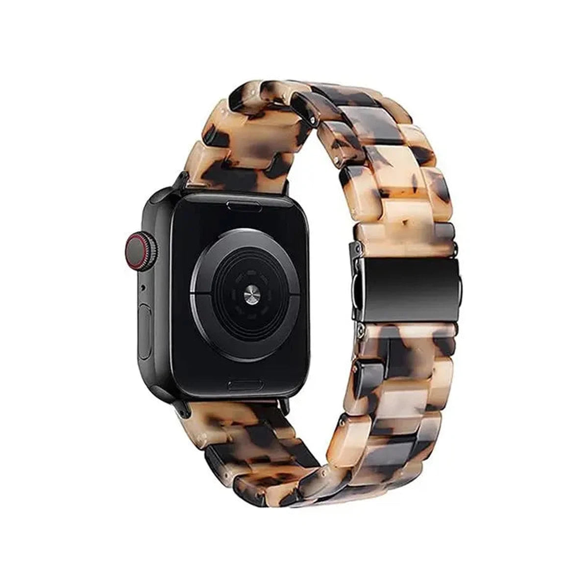 Buy Fashion Resin Strap For Apple Watch, Compatible with iWatch SE/SE2, Series 9/8/7/6/5/4/3/2/1, Ultra/Ultra2/Sport Edition, Men and Women - RESIN BAND at Caseles-38mm/40mm/41mm, Tortoiseshell