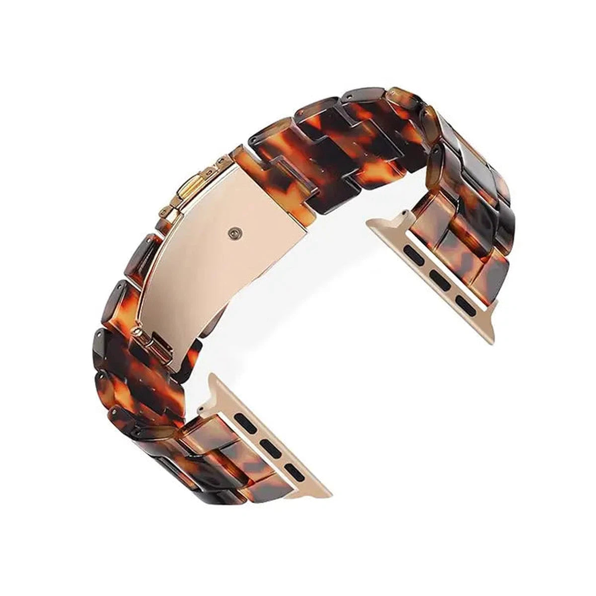 Buy Fashion Resin Strap For Apple Watch, Compatible with iWatch SE/SE2, Series 9/8/7/6/5/4/3/2/1, Ultra/Ultra2/Sport Edition, Men and Women - RESIN BAND at Caseles-38mm/40mm/41mm, Tortoiseshell