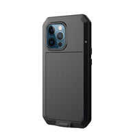 Buy Classic Full Body Metal Armor Phone Case, with Screen Protector, Heavy Duty Defender Shockproof Case - TADDEO at Caseles-iPhone 16 Pro Max, Taddeo-Black