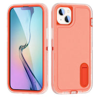 Buy 3 in 1 Full Cover Shockproof iPhone Case with Stand, Hard Shell, Fashionable Colors - TRINITY at Caseles-iPhone 16 Pro Max, Orange