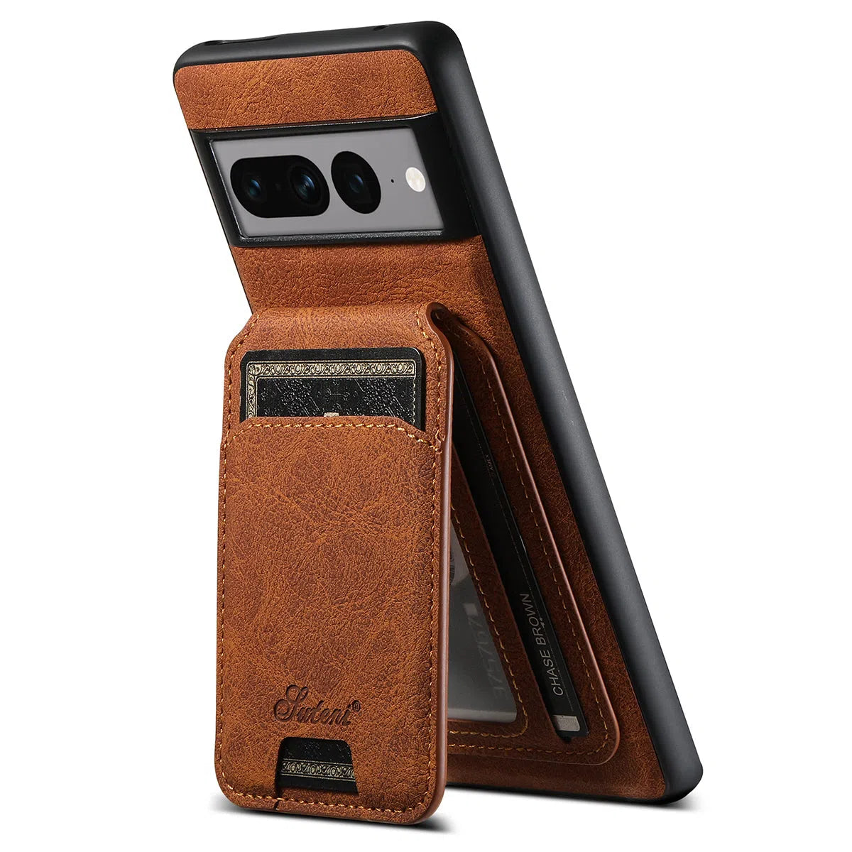 Buy Full Coverage Protection, Leather Phone case, Phone Stander, Card Holder Wallet Case,Francis at Caseles-Google Pixel 9 Pro XL, bronze