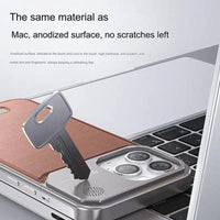 Buy Luxury Leather Metal Magnetic Aluminum Fragrance Phone Case For iphone -ZION at Caseles-iPhone 16 Pro Max, 