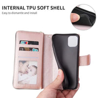 Buy Multifunctional card holder supports more than 5 credit cards Wallet mobile phone case Leather mobile phone case - ZOLA at Caseles-iPhone 16 Pro Max, Black